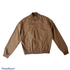 David Taylor Brown Zip Up Light Bomber Jacket M